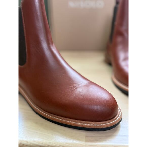NIB Nisolo Carmen Chelsea Boots 2.0 Brandy Leather Brown Ankle Women's Size 9 - Picture 5 of 7